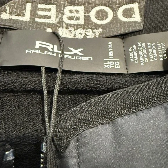Ralph Lauren RLX Black US Open Tennis Vest Branded Dobel Tequila XL Puffer/Knit